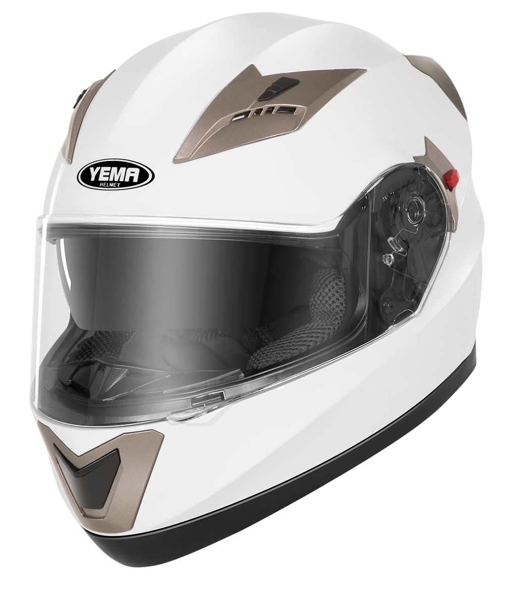 Yema Motorcycle Full Face Helmet Dot Approved Helmet Ym-829 Motorbike Moped Street Bike Racing Crash Helmet With Sun Visor For A
